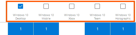 A screenshot that shows where the Windows 10 Desktop option is